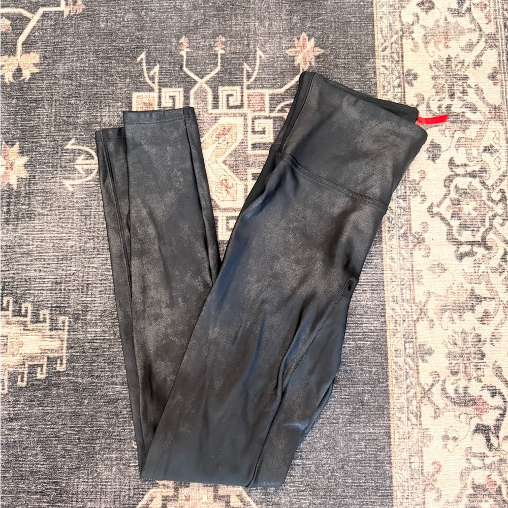 SPANX Shiny Black Leggings